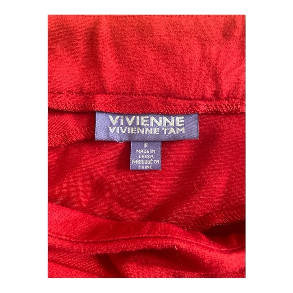 Vivienne Tam Red Textured Mini Skirt Size 8 - Picture 3 of 3